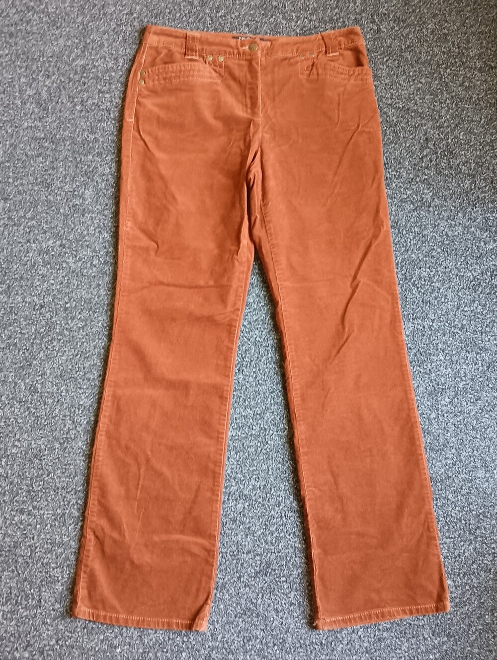 Brown Autumn Corduroy Straight Leg Bootcut Pants Tribal Womens 10, Boho Western - Picture 2 of 10